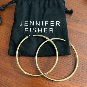 Jennifer Fisher 3" gold hoops